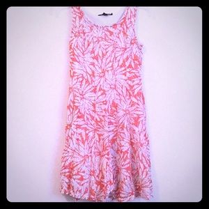White and orange lace dress